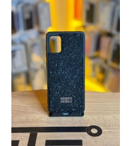 Samsung A31 Uyumlu Taş Desenli Silikon Yumuşak Kılıf (Siyah)