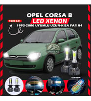 Opel Corsa B 1993-2000 Uzun - Kısa Uyumlu Şimşek Etkili Led Xenon Pro Series H4