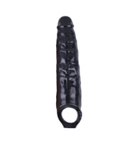 LilituShop 7 cm Dolgulu Realistik Siyahi Penis Kılıfı