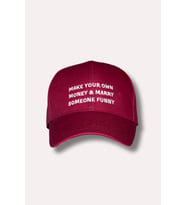 Make Your Own Money Bordo Kanvas Kep Şapka
