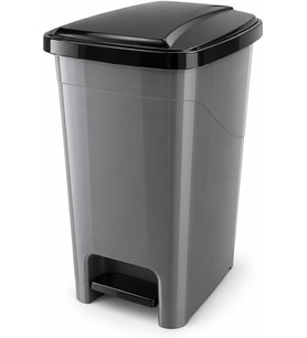 L İç Kovalı Slim Pedallı Çöp Kovası, Dar Alanlara Uygun İnce Tasarım Çöp Kutusu, Kapaklı Plastik Atık Kovası, Mutfak Banyo Ofis Kullanımı
