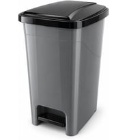 L İç Kovalı Slim Pedallı Çöp Kovası, Dar Alanlara Uygun İnce Tasarım Çöp Kutusu, Kapaklı Plastik Atık Kovası, Mutfak Banyo Ofis Kullanımı