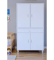 Eliusta Nexa Modüler Dolap  85 Cm Banyo/Mutfak Dolabı Extra Kullanım Alanlı 85x173x32,5 cm Beyaz Dolap