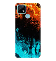Realme C11 C21 C21Y C25Y C11 2021 Kılıf Desemli Silikon Orange Blue Color 1665