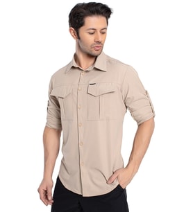 Crozwise Outdoor - Erkek Bej Spor Gömlek - 7132-02