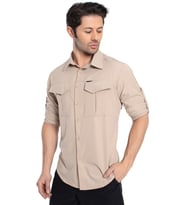 Crozwise Outdoor - Erkek Bej Spor Gömlek - 7132-02