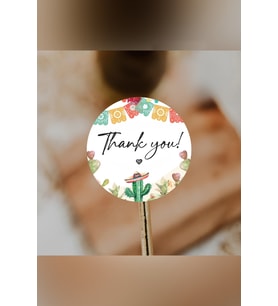 Kaktüs Temalı Thank You Sticker 3,5 Cm 55 Adet