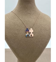 PUZZLE GÜMÜŞ KOLYE