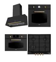 Franke Classic Line Nero Rustik Ankastre Set (FCH 604 4G TC ON C Ocak + FCO 86 H