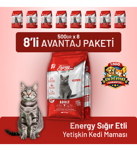 Sığır Etli Yetişkin Kedi Maması - 8 Adet