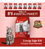 Sığır Etli Yetişkin Kedi Maması - 8 Adet