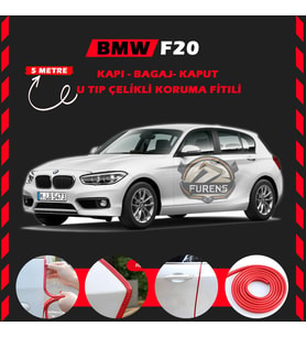 Bmw F20 Oto Araç Kapı Koruma Fitili 5metre Parlak Kırmızı Renk