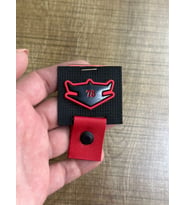 7X5 CM KABARTMA ÇANTA GİYİM ARMA AKSESUARI DİKİŞ AKSESUARI (Kırmızı)