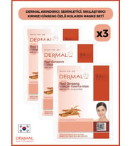 Dermal Arındırıcı, Serinletici, Sıkılaştırıcı Kırmızı Ginseng Özlü Kolajen Maske 23gr 3 Adet