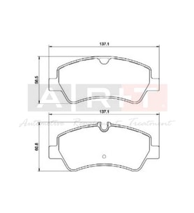 DİSK FREN BALATASI ARKA FORD TRANSIT CUSTOM V362-V363 12--