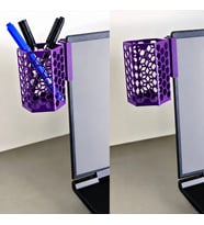 Northcity 3D Baskı Monitor Kalemlik - Petek Desenli Laptop Kenar Altıgen Kalemlik-Mor
