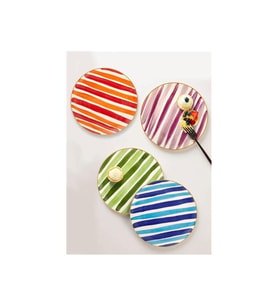 Kırmızı Stoneware 26cm 6'lı Servis Tabağı Seti, şık ve dayanıklı