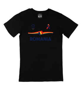 Romanya Tokyo 2020 Olimpiyatları Siyah Tişört