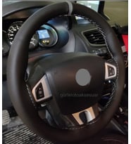 Renault Tüm Modellere Uyumlu Dikmeli Direksiyon Kılıfı Soft Gri Yüzüklü Model