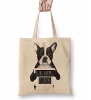 Protest Dog Pug Köpek Bez Çanta Uzun Saplı