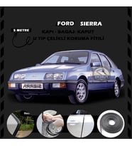 Ford Sierra Oto Araç Kapı Koruma Fitili 5metre Parlak Siyah Renk