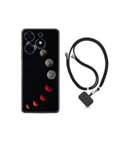 Spark 10 Pro Kılıf Resimli Boyun Askılı İpli Desenli Silikon Series Mooons 1861