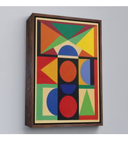 Çerçeveli Auguste Herbin - Mücevher Tablosu - Bijou (Kahverengi)