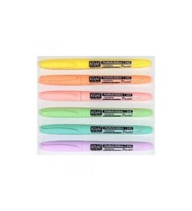 Pastel Fosforlu Kalem Cep Tipi 6 Renk Set