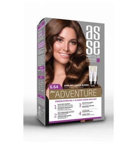 Asse Adventure Saç Boyası 6.64 Koyu Kumral Kızıl Bakır
