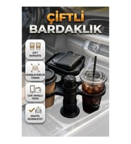 Çiftli Araç İçi Bardaklık Düzenleyici Genişleyebilir Tabanlı Bardaklık Aparatı