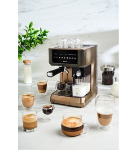 MyCaffe Barista S10 Entegre Süt Hazneli Otomatik Espresso Latte Cappuccino Mak. Walnut Brown