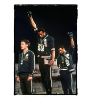 1968 Olimpiyatları Insan Haklarına Selam Tablo Ahşap Poster Dekoratif