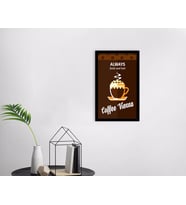 BK Home Coffee Tasarımlı Dekoratif Ahşap Siyah Çerçeveli Tablo-10