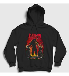 Presmono Unisex Siyah Louder Than Hell Manowar Kapüşonlu Sweatshirt 64157tt