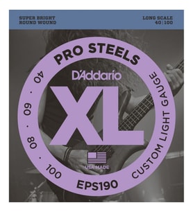 Daddario Eps190 Bass Gitar Tel Seti, Xl, 40-100, Long Scale, Prosteels
