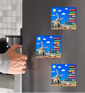 Bodrum Tasarımlı 3'lü Ahşap Magnet