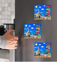 Bodrum Tasarımlı 3'lü Ahşap Magnet