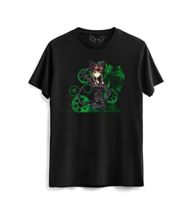 Steins;Gate Resimli  Siyah Tshirt