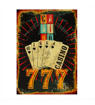 Casino 777 Dekoratif Mdf Tablo