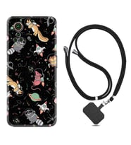 General Mobile GM 21 Pro GM 22 Pro Plus Kılıf Boyun Askılı Silikon Planet Animals 1771