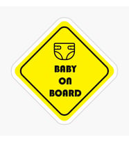 Baby On Board Arabada bebek var Araç Sticker Etiket 19CM md13