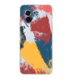 Xiaomi  Mi 11  Kamera Korumalı Kapak Brush Stroke Tasarımlı Şeffaf  Kılıf