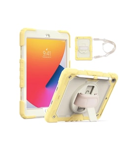 Mey İthalat® iPad 10.2 (7.nesil) Kılıf Strap New Tablet Kapak - Sarı