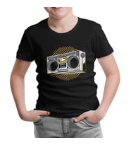 Retro 80's Radio Siyah Çocuk Tshirt