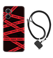 Xiaomi Redmi Note 11E Kılıf Resimli Boyun Askılı İpli Desenli Silikon Danger 1372