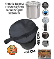 SEVBAGS SİLİNDİR YEMEK KAZANI KARAVANA TERMOS ÇANTASI (Siyah)
