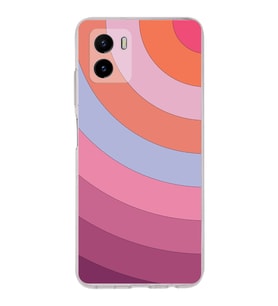 PrintiFy Vivo Y15s Uyumlu Kamera Korumalı Renk Cümbüşü F Tasarımlı Şeffaf Silikon Kılıf