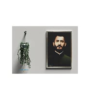 Postera Qazi Muhammed - Qazi Muhammet Çerçeveli Posteri 2 (32X47 cm ÇERÇEVELİ) (Siyah-Gri)