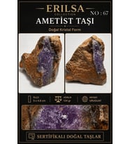 Sertifikalı Doğal Ametist Taşı Kristal Form Ham Kaya Parçası Uruguay NO67