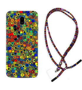 Samsung J6 Plus J7 Prime J7 Pro M20 Kılıf Boyun Asklı Rasta Silikon Nazar Boncukları 1746